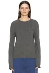 The Row Jayad Cashmere Knit Sweater In Heather Grey