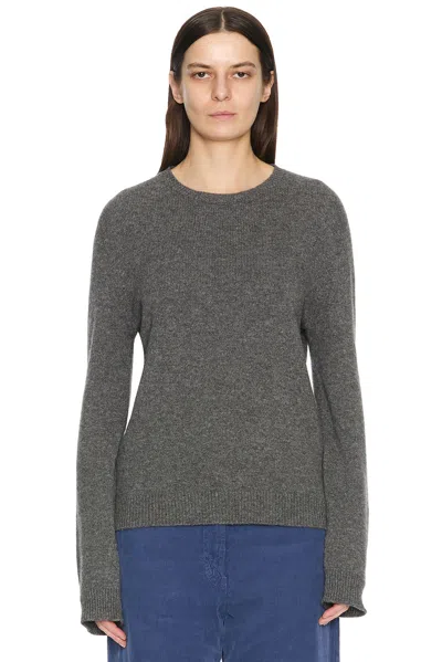 The Row Jayad Cashmere Knit Sweater In Heather Grey