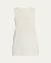 The Row Jaylen Linen Sleeveless Tunic Top