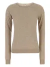 The Row Jazor Cashmere Sweater Long Sleeves In Neutrals
