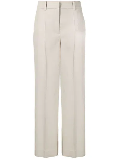 The Row Bremy Wide-leg Wool Trousers In Neutrals