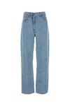 The Row Eglitta Straight Leg Washed Jeans In Blue