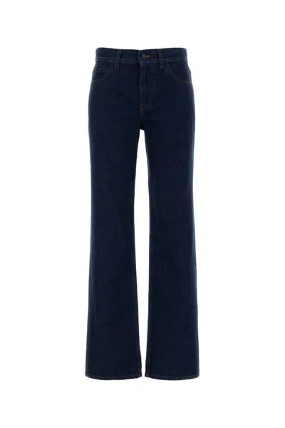 The Row Carlyl Denim Trousers With Pockets And Loops In Black