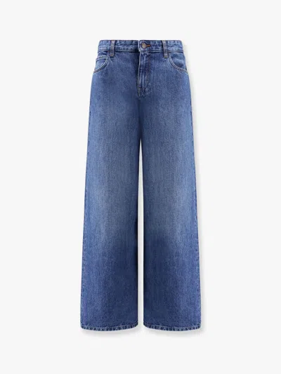 The Row Jeans Eglitta Low-rise In Blue