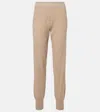 The Row Jearl Cotton And Cashmere Sweatpants In Beige
