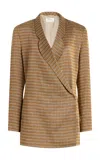 The Row Jeremiah Checked Linen-blend Jacket In Multi