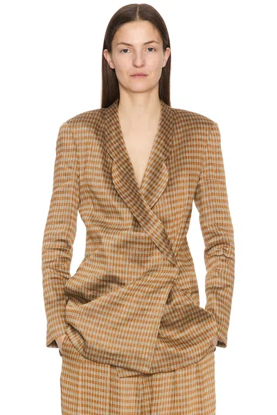 The Row Jeremiah Jacket In Brown