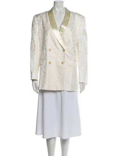 Pre-owned The Row Jerome Silk Blazer In Neutrals