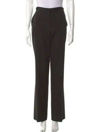 Pre-owned The Row Jesse Mid-rise Wide Leg Pants In Black
