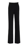 The Row Jesse Silk-paneled Wool Pants In Black