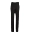 The Row Flame Cady Straight-leg Pants In Black