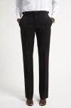 The Row Jesse Straight-leg Crepe Pants In Black
