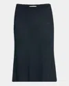 The Row Jesto Knit Midi Skirt In Deep Blue