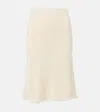 The Row Jesto Knitted Silk-blend Midi Skirt In White