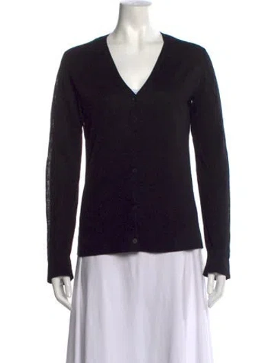 Pre-owned The Row Jheel Linen Sweater In Black