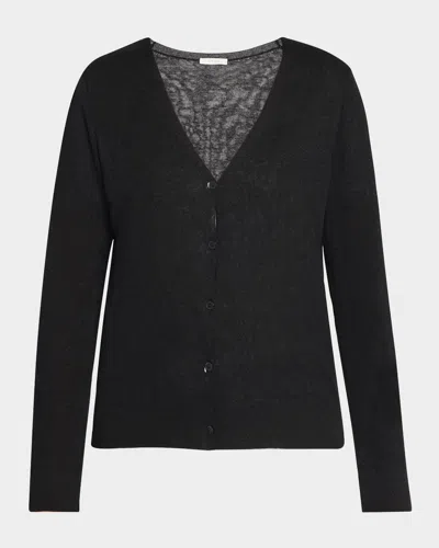 The Row Jheel V-neck Cardigan In Black