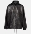 The Row Jilly Oversized Leather Bomber Jacket In Black
