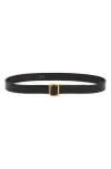 The Row Jin Leather Belt In Black Ang Bag