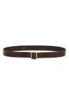 The Row Jin Leather Belt In Dark Brown Ans Dbk