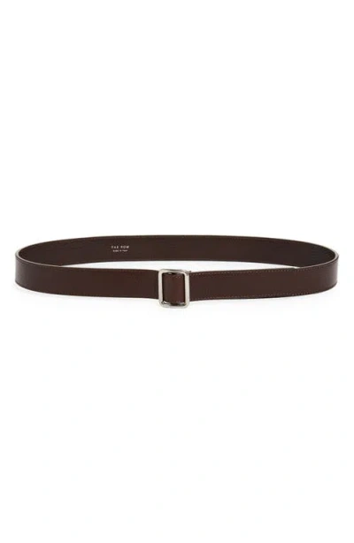 The Row Jin Leather Belt In Dark Brown Ans Dbk