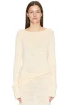 The Row Jazor Cashmere Top In Ecru