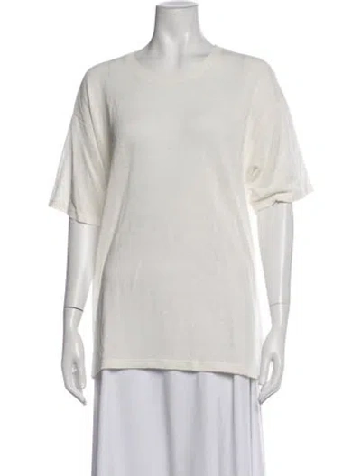 Pre-owned The Row Jiselle Linen Sweater In Neutrals