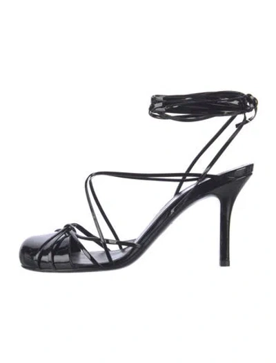 Pre-owned The Row Joan Leather Slingback Pumps In Black