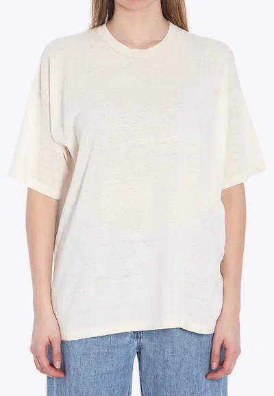 The Row Jockton Silk Blend T-shirt In White