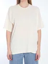The Row Nadina Oversized Short-sleeve Top In White