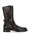 The Row Round-head Short Boots In Black