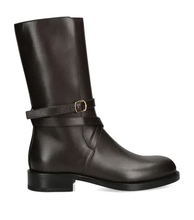 The Row Jodhpur Leather Boots 20 In Brown