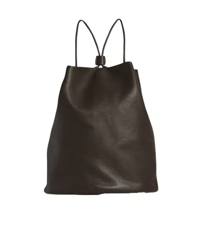 The Row Joe Backpack In Chestnut Brown