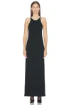 The Row Johanne Silk-crepe Maxi Dress In Blue