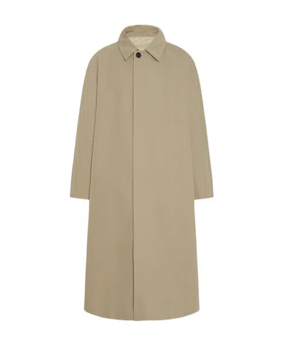 The Row Johnson Button Long-sleeved Coat In Nude
