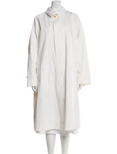 Pre-owned The Row Johnson Coat Coat In White