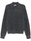 The Row Jora Mohair And Silk Polo Sweater In Nig - Night