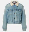 The Row Collared Jacket With Chest Pockets And Long Sleeves In Blue