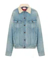 The Row Indigo Jorelle Denim Jacket In Blue