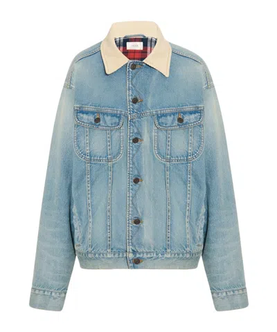 The Row Jorelle Jacket In Cotton In Blue