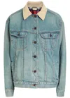 The Row Collared Jacket With Chest Pockets And Long Sleeves In Blue