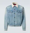 The Row Joret Corduroy-trim Denim Jacket In Blue