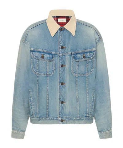 The Row Joret Cotton Jacket In Blue