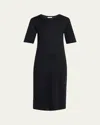 The Row Jorgina Short-sleeve Silk T-shirt Dress