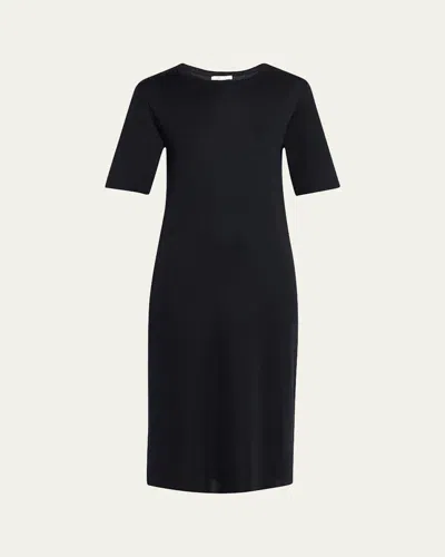 THE ROW JORGINA SHORT-SLEEVE SILK T-SHIRT DRESS