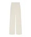 The Row Gala Silk-linen Straight-leg Pants In White