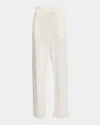The Row Jory Linen Straight-leg Drawstring Pants In White