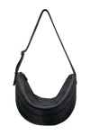 The Row Izzy Small Crescent Shoulder Bag In Leather In Black
