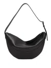 The Row Jouve Lux Fine Grain Shoulder Bag In Black
