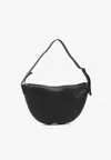 The Row Jouve Leather Shoulder Bag In Black