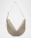 The Row Jouve Shoulder Bag In Grain Leather In Military Beige